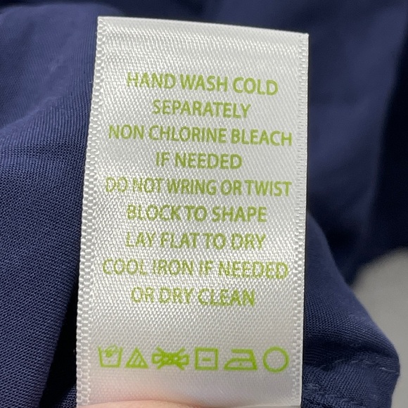 Lilly Pulitzer Sain Off the Shoulder Tassel Top Navy Blue Size Medium - Picture 6 of 7